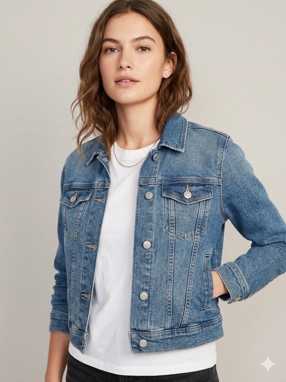 Old Navy Light Blue Women's Denim Trucker Jacket